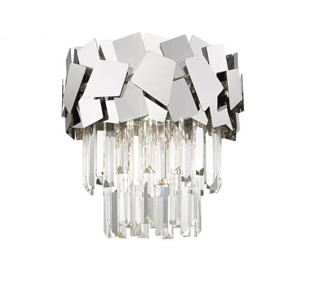 CRYSTAL Celine 4lt Semi-flush Ceiling Light Chrome - Comet Lighting