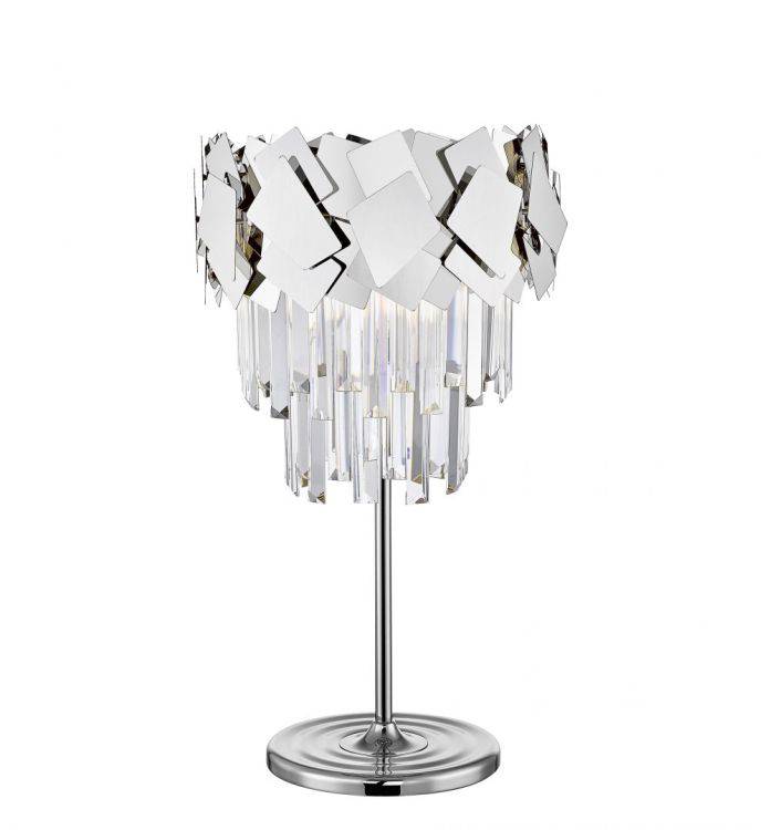 CRYSTAL Celine Table Lamp Chrome - Comet Lighting