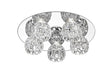 CRYSTAL Clea 5lt Ceiling Light Chrome - Comet Lighting