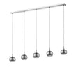 CRYSTAL Deni 5lt Ceiling Bar Light Chrome - Comet Lighting