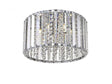 CRYSTAL Diore 4lt Flush Ceiling Light Chrome - Comet Lighting