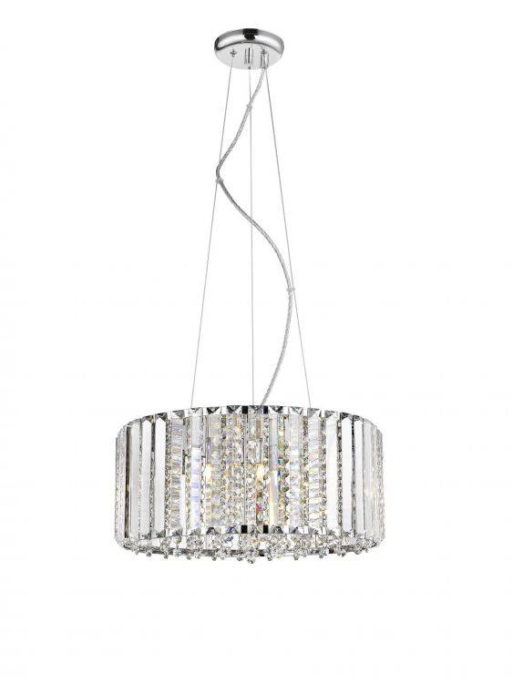 CRYSTAL Diore 6lt Ceiling Light Chrome - Comet Lighting