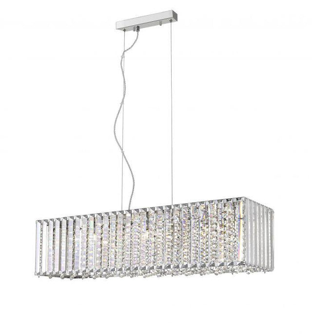 CRYSTAL Diore 7lt Ceiling Light Chrome - Comet Lighting