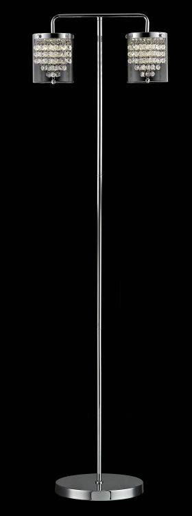 CRYSTAL Florina Floor Lamp Chrome - Comet Lighting