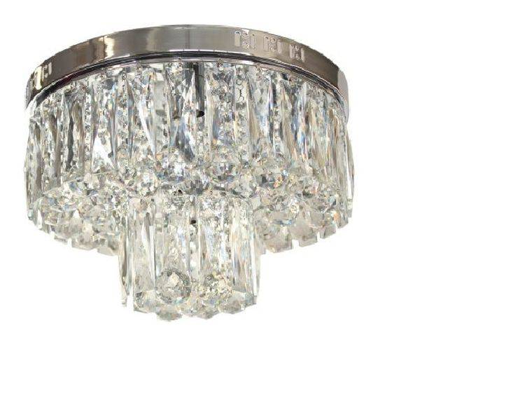 CRYSTAL Lilou 6lt Ceiling Light Chrome - Comet Lighting