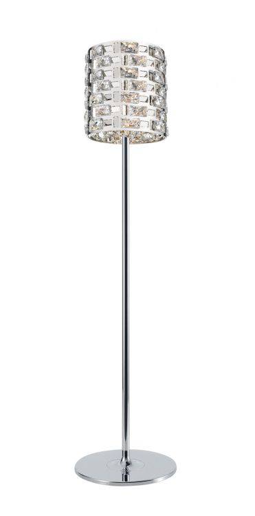 CRYSTAL Lola 3lt Floor Lamp Chrome - Comet Lighting