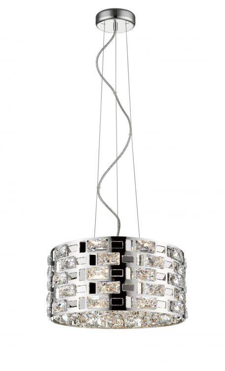 CRYSTAL Lola 5lt Ceiling Light Chrome - Comet Lighting