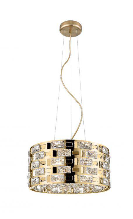 CRYSTAL Lola 5lt Ceiling Light Gold - Comet Lighting