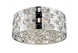 CRYSTAL Lola 5lt Flush Ceiling Light Chrome - Comet Lighting