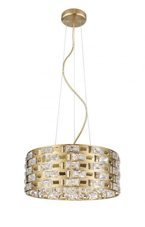 CRYSTAL Lola 6lt Ceiling Light Gold - Comet Lighting