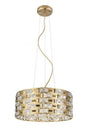 CRYSTAL Lola 6lt Ceiling Light Gold - Comet Lighting