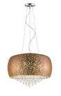 CRYSTAL Luna 5lt Ceiling Light Copper - Comet Lighting