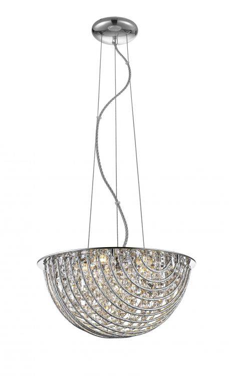 CRYSTAL Millie 6lt Ceiling Light Chrome - Comet Lighting