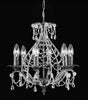 CRYSTAL Montpellier 6lt Ceiling Light Antique Silver - Comet Lighting