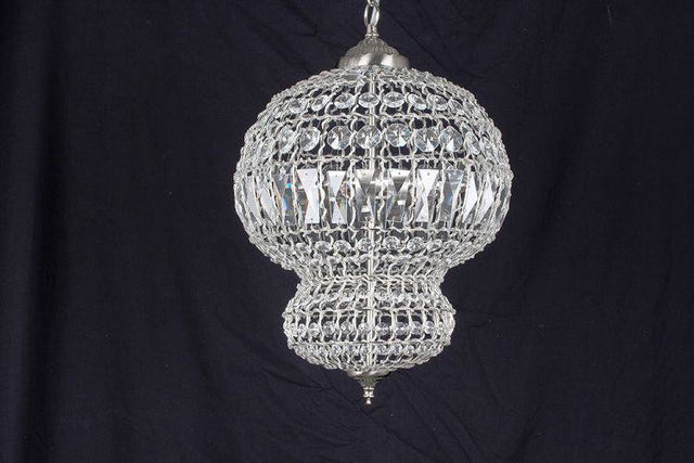 CRYSTAL Morocco 3lt Ceiling Light Satin Nickel - Comet Lighting