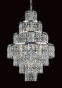 CRYSTAL New York 8lt Cascade Ceiling Light Chrome - Comet Lighting