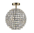 CRYSTAL Nord 4lt Semi-flush Ceiling Light Gold - Comet Lighting