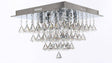 CRYSTAL Parma 6lt Square Flush Ceiling Light Chrome - Comet Lighting