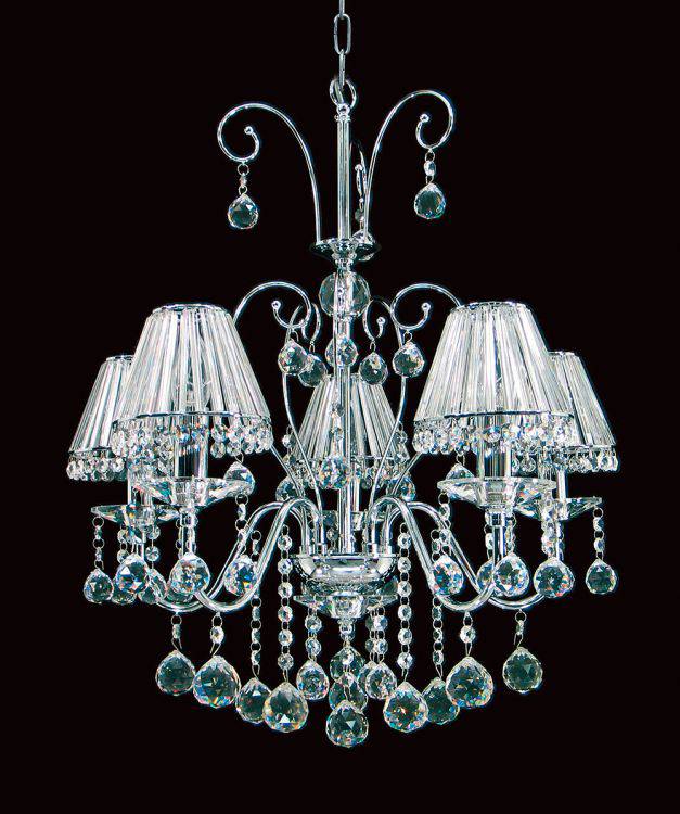 CRYSTAL Perpignan 5lt Ceiling Light Chrome - Comet Lighting