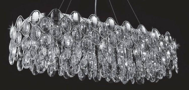 CRYSTAL Raina 10lt Ceiling Light Chrome - Comet Lighting