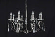 CRYSTAL Rhinestone 8lt Ceiling Light Gunmetal - Comet Lighting