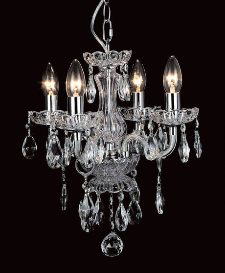 CRYSTAL Rodeo 4lt Ceiling Light Chrome/Clear - Comet Lighting