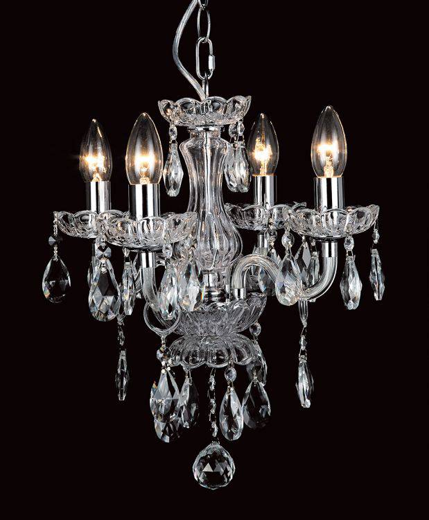 CRYSTAL Rodeo 4lt Ceiling Light Chrome/Clear - Comet Lighting