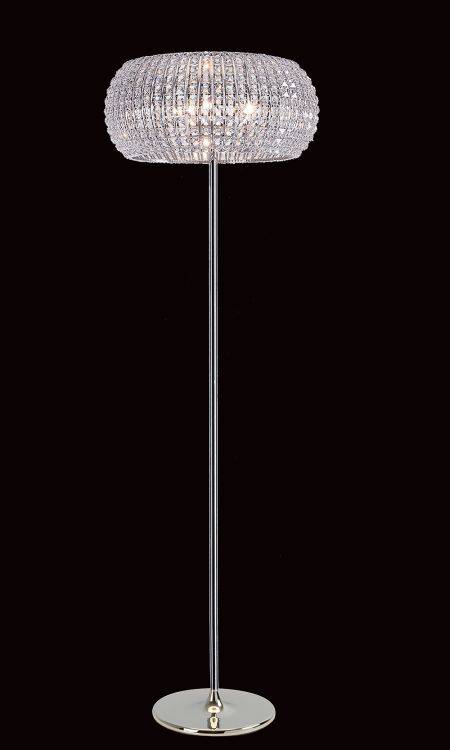 CRYSTAL Rome Floor Lamp Chrome - Comet Lighting