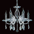 CRYSTAL Rouen 6lt Ceiling Light Chrome - Comet Lighting