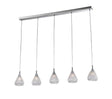 CRYSTAL Simone 5lt Ceiling Light Chrome - Comet Lighting