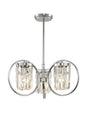 CRYSTAL Talin 3lt Ceiling Light Chrome - Comet Lighting