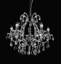 CRYSTAL Versailles 5lt Ceiling Light Silver Streak - Comet Lighting