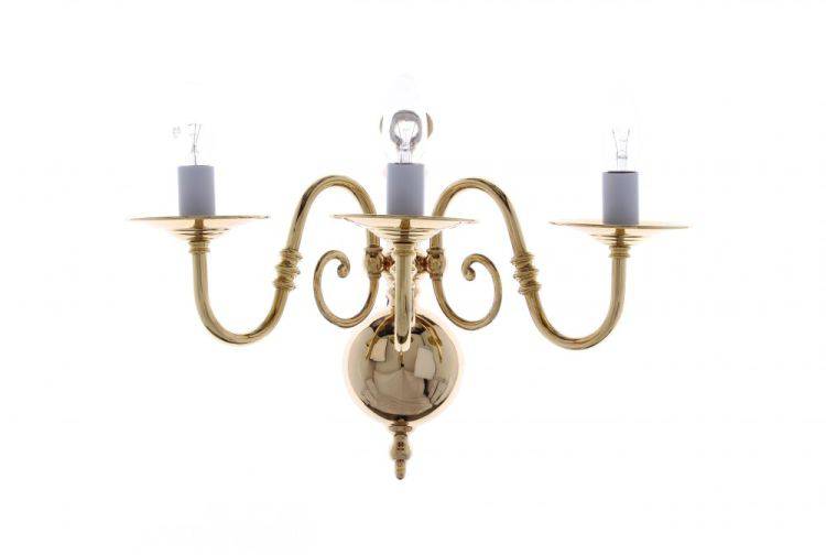 FLEMISH Antwerp 3lt Wall Light Polished Brass - Comet Lighting