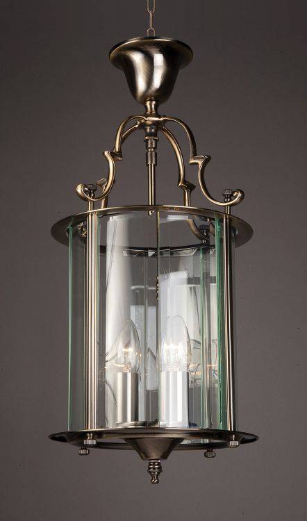 LANTERN Colchester 3lt Ceiling Light Antique Brass - Comet Lighting