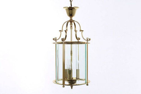 LANTERN Colchester 3lt Ceiling Light Polished Brass - Comet Lighting