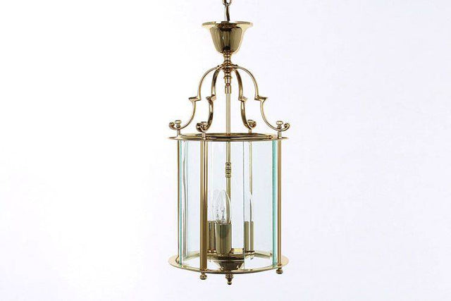 LANTERN Colchester 3lt Ceiling Light Polished Brass - Comet Lighting