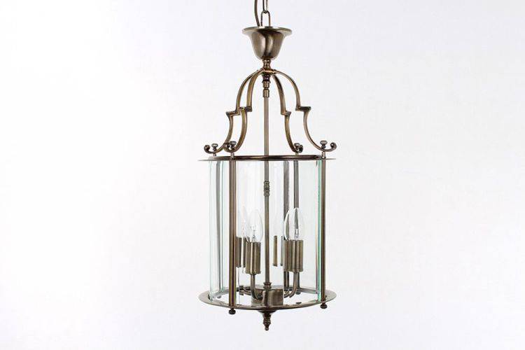 LANTERN Colchester 4lt Ceiling Light Antique Brass - Comet Lighting