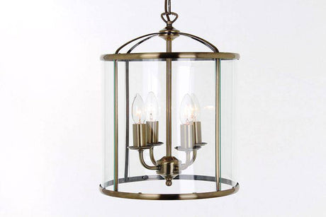 LANTERN Orly 4lt Ceiling Light Antique Brass - Comet Lighting