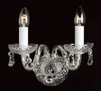 LUXURY Modra 2lt Wall Light Chrome - Comet Lighting