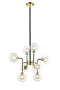 RUSSELL Remy 8lt Ceiling Light Gold/Matt Black - Comet Lighting