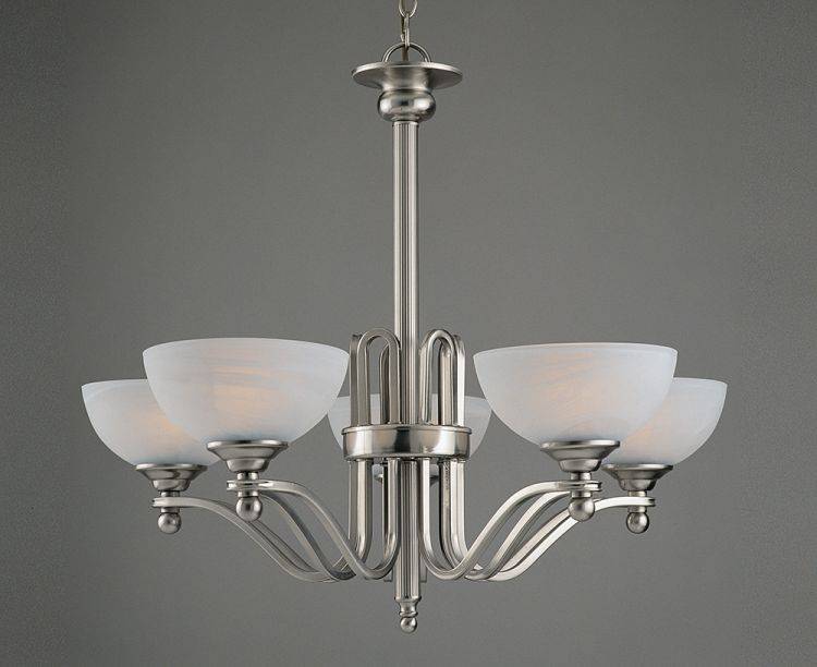 RUSSELL Texas 5lt Ceiling Light Satin Nickel - Comet Lighting