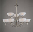 RUSSELL Texas 9lt Ceiling Light Satin Nickel - Comet Lighting