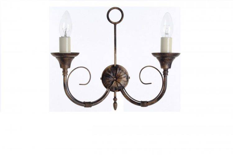 SMITHBROOK Classica 2lt Wall Light Black Gold - Comet Lighting