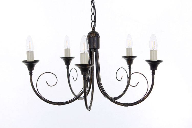 SMITHBROOK Classica 5lt Ceiling Light Black Gold - Comet Lighting