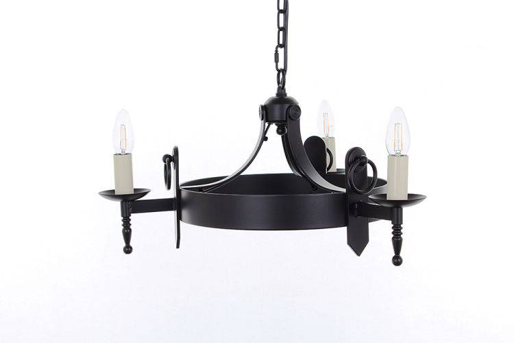 SMITHBROOK Mitre 3lt Ceiling Light Matt Black - Comet Lighting