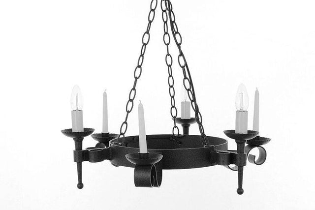 SMITHBROOK Refectory 3lt/3 candle Ceiling Light Matt Black - Comet Lighting