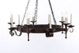 SMITHBROOK Refectory 5lt/5 candle Ceiling Light Aged - Comet Lighting