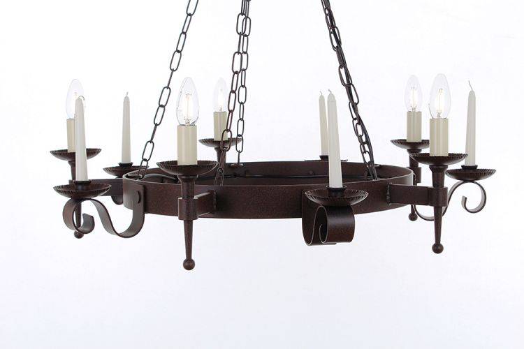 SMITHBROOK Refectory 5lt/5 candle Ceiling Light Aged - Comet Lighting