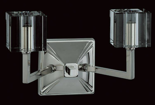 STARLITE Cube 2lt Wall Light B Nickel - Comet Lighting