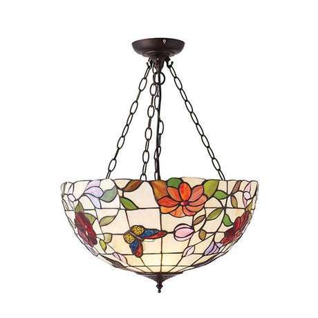 Butterfly Large Inverted 3-Light Pendant Ceiling Light - Comet Lighting